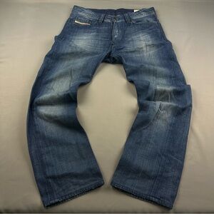 Diesel Men's Dark Blue Relaxed Jeans